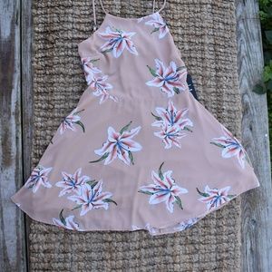 Lulu's Floral Tie-Back Dress